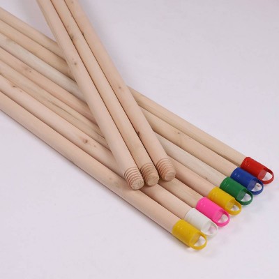 Pvc Coated Wooden Broom Handle For Mop Brush Broom